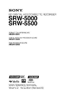 Сервисная инструкция Sony SRW-5000, SRW-5500, VOL.2 ― Manual-Shop.ru