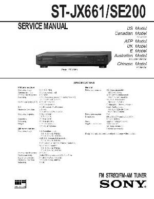 Сервисная инструкция Sony ST-JX661, ST-SE200 ― Manual-Shop.ru