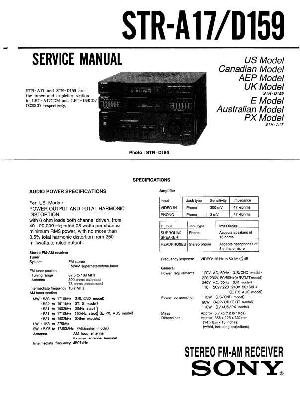 Сервисная инструкция Sony STR-A17, STR-D159 ― Manual-Shop.ru