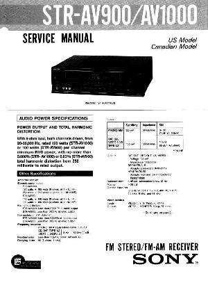 Сервисная инструкция Sony STR-AV900, STR-AV1000 ― Manual-Shop.ru