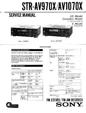 Сервисная инструкция Sony STR-AV970X, STR-AV1070X ― Manual-Shop.ru