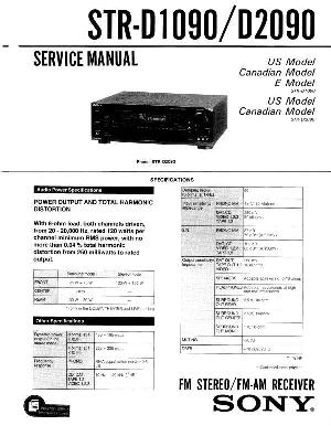 Сервисная инструкция Sony STR-D1090, STR-D2090 ― Manual-Shop.ru