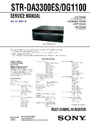 Сервисная инструкция Sony STR-DA3300ES, STR-DG1100 ― Manual-Shop.ru