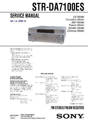 Сервисная инструкция Sony STR-DA7100ES ― Manual-Shop.ru