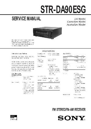 Сервисная инструкция Sony STR-DA90ESG ― Manual-Shop.ru