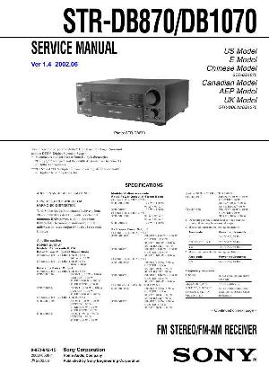 Сервисная инструкция Sony STR-DB870, STR-DB1070 ― Manual-Shop.ru
