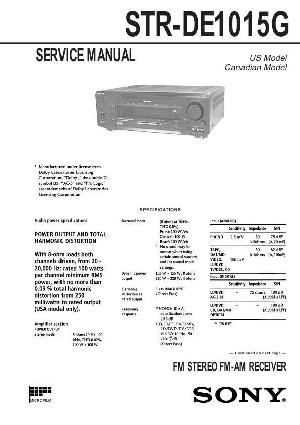 Сервисная инструкция Sony STR-DE1015G ― Manual-Shop.ru