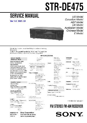 Сервисная инструкция Sony STR-DE475 ― Manual-Shop.ru