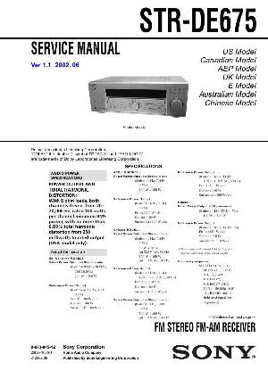 Сервисная инструкция Sony STR-DE675 ― Manual-Shop.ru