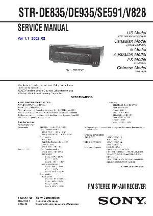 Сервисная инструкция Sony STR-DE835, STR-DE935, STR-SE591, STR-V828 ― Manual-Shop.ru