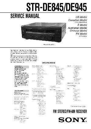 Сервисная инструкция Sony STR-DE845, STR-DE945 ― Manual-Shop.ru