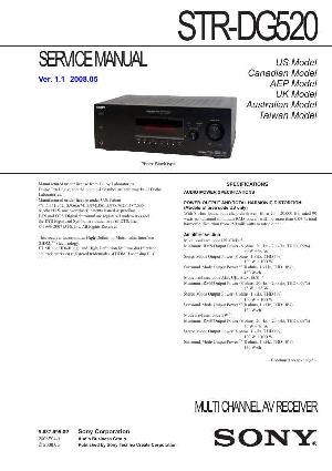 Сервисная инструкция Sony STR-DG520 ― Manual-Shop.ru