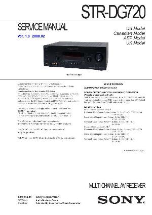 Сервисная инструкция Sony STR-DG720  ― Manual-Shop.ru