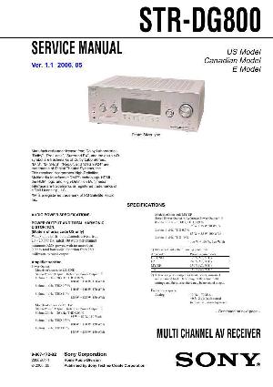 Сервисная инструкция Sony STR-DG800 ― Manual-Shop.ru