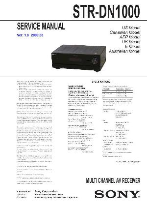Сервисная инструкция Sony STR-DN1000 ― Manual-Shop.ru