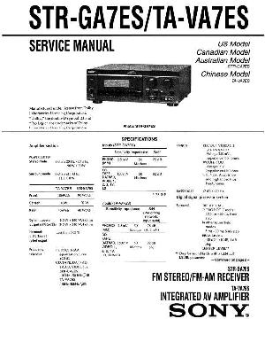 Сервисная инструкция Sony STR-GA7ES, TA-VA7ES ― Manual-Shop.ru