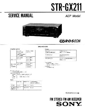 Сервисная инструкция Sony STR-GX211 ― Manual-Shop.ru