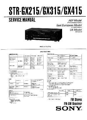 Сервисная инструкция Sony STR-GX215, STR-GX315, STR-GX415 ― Manual-Shop.ru