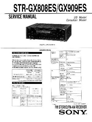Сервисная инструкция Sony STR-GX808ES, STR-GX909ES ― Manual-Shop.ru