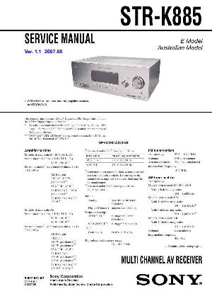 Сервисная инструкция Sony STR-K885 ― Manual-Shop.ru