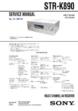 Сервисная инструкция Sony STR-K890 ― Manual-Shop.ru