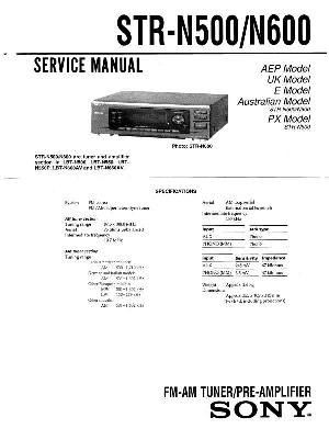 Сервисная инструкция Sony STR-N500, STR-N600 ― Manual-Shop.ru