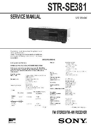 Сервисная инструкция Sony STR-SE381 ― Manual-Shop.ru