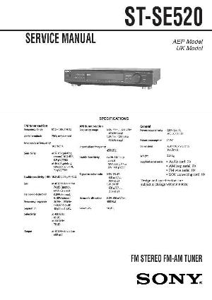 Сервисная инструкция Sony STR-SE520 ― Manual-Shop.ru