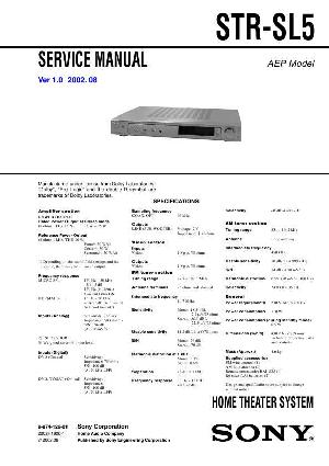 Сервисная инструкция Sony STR-SL5 ― Manual-Shop.ru