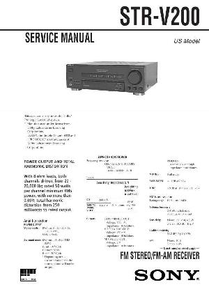 Сервисная инструкция Sony STR-V200 ― Manual-Shop.ru