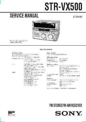 Сервисная инструкция Sony STR-VX500 (MHC-VX500) ― Manual-Shop.ru