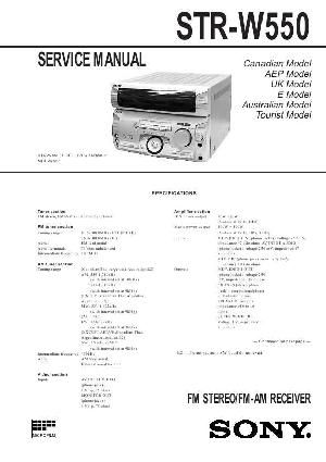 Сервисная инструкция Sony STR-W550 (for MHC-W550) ― Manual-Shop.ru