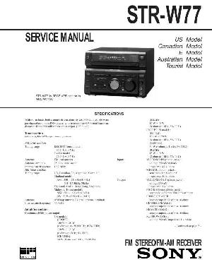 Сервисная инструкция Sony STR-W77 ― Manual-Shop.ru