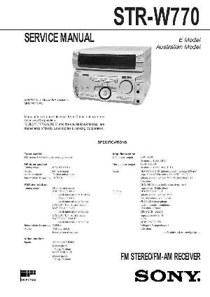 Сервисная инструкция Sony STR-W770 ― Manual-Shop.ru