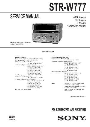 Сервисная инструкция Sony STR-W777 (MHC-W777AV) ― Manual-Shop.ru