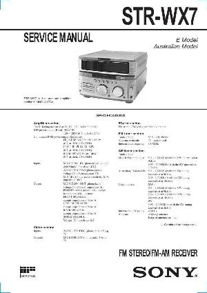 Сервисная инструкция Sony STR-WX7 (MHC-WX7AV) ― Manual-Shop.ru