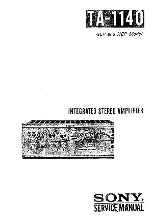 Сервисная инструкция Sony TA-1140 ― Manual-Shop.ru