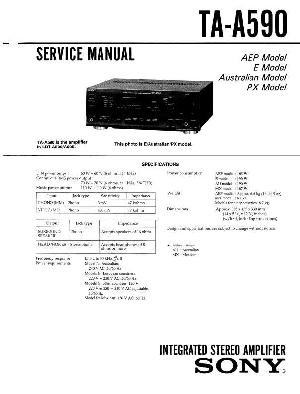 Сервисная инструкция Sony TA-A590 ― Manual-Shop.ru