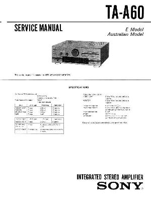 Сервисная инструкция Sony TA-A60 ― Manual-Shop.ru