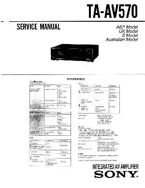 Сервисная инструкция Sony TA-AV570 ― Manual-Shop.ru