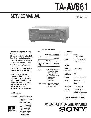 Сервисная инструкция Sony TA-AV661 ― Manual-Shop.ru