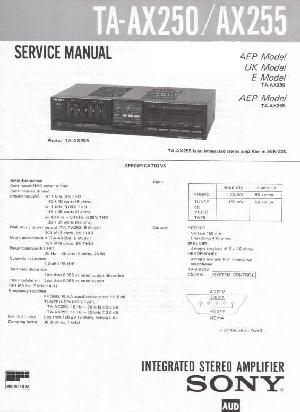 Сервисная инструкция Sony TA-AX250, TA-AX255 ― Manual-Shop.ru