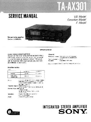 Сервисная инструкция Sony TA-AX301 ― Manual-Shop.ru