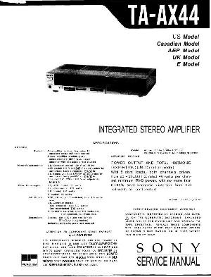 Сервисная инструкция Sony TA-AX44 ― Manual-Shop.ru