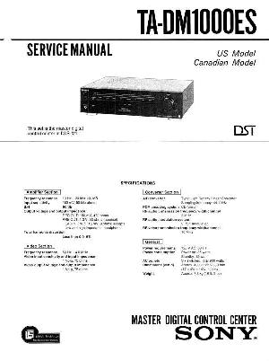 Сервисная инструкция Sony TA-DM1000ES ― Manual-Shop.ru
