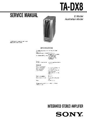 Сервисная инструкция Sony TA-DX8 ― Manual-Shop.ru