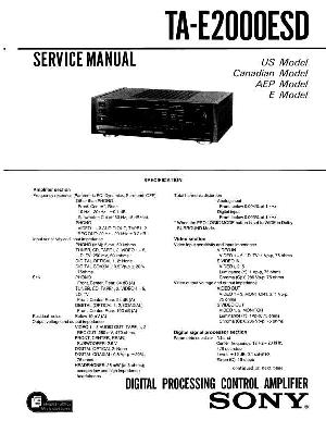 Сервисная инструкция Sony TA-E2000ESD ― Manual-Shop.ru