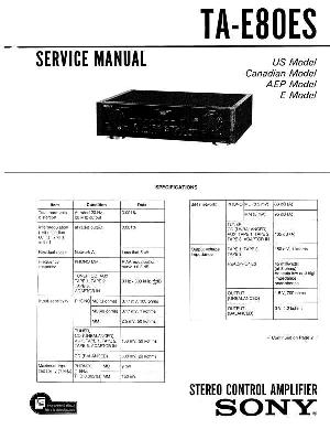 Сервисная инструкция Sony TA-E80ES ― Manual-Shop.ru