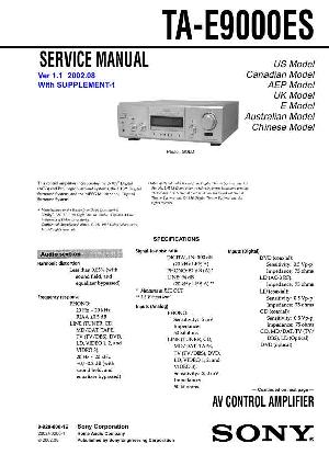 Сервисная инструкция Sony TA-E9000ES ― Manual-Shop.ru