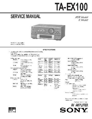 Сервисная инструкция Sony TA-EX100 ― Manual-Shop.ru